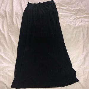 Simple black maxi skirt